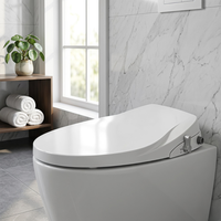 Couvercle de toilette bidet manuel à pression d'eau réglable pour l'amélioration de la maison, couvercle rond à fermeture douce en plastique PP de qualité supérieure pour un nettoyage optimal