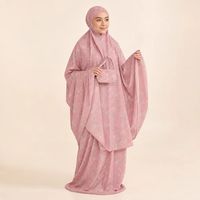 Ensemble de prière floral découpé au laser pour femmes, vêtements islamiques modestes