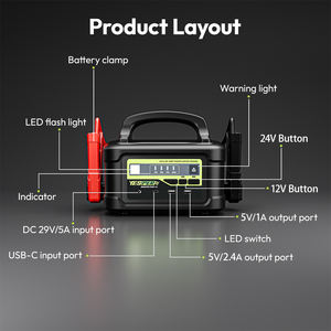 Yesper P2 핫 세일 자동차 점프 스타터 122500mAh 트럭 부스터 12V 24V 시동 장치 5000A 트랙터 용 배터리 부스터 - Product Image 3