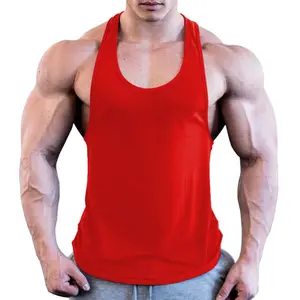 2022 Summer Men's Muscle Gym Workout Stringer Tank Tops Bodybuilding Fitness Mens Workout Tank Top Running Gym Vest