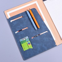 Carpeta de Archivo de Cuero, Bolsa de Cuero para Archivos A4 A5, Carpeta de Almacenamiento para Datos, Contratos e Facturas, con Logotipo Personalizado