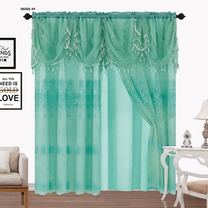 Bán Buôn 100% Polyester Đã Sẵn Sàng Thực Hiện Hoa Xếp Li Vải Rèm Cửa Dệt Ngoài Trời - Product Image 3