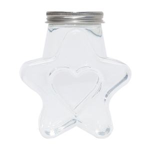 Botella de Bebida Desechable Redonda en Forma de Estrella de 300 ml, 400 ml, 500 ml, Botella de Plástico para Jugo con Tapa de Aluminio - Product Image 6