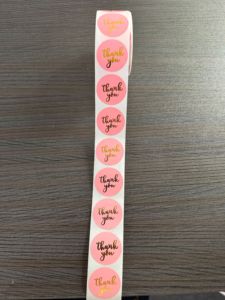 Etiquetas Personalizadas Ecológicas de Papel PLA de Grado Alimenticio, Fáciles de Retirar, con Impresión en Lámina Dorada para Bolsas de Comida Rápida (Diámetro Central) 1 pulgada - Product Image 6