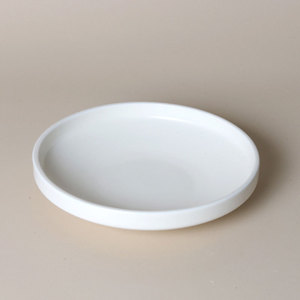 <b>Ceramic</b> Serving <b>Plate</b> Round Cream White Crackle Glaze Vintage Handmade For Party Dishes - Product Image 2