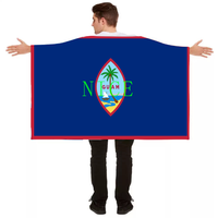 Drapeau corporel personnalisé de Chuuk, cape légère en polyester, costume patriotique pour créer une ambiance événementielle excitante