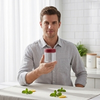 Bouteille shaker en plastique PET pour épices 150ml 200ml 330ml, sel, poivre, piment, avec couvercle à clapet doré, pour la cuisine