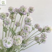 Nieuw Ontwerp 5 Koppen Scabiosa Zaadpod Kunstzijde Bloemen Fleur Artificielle Bloemdecoratie