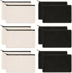 Pochette de voyage en toile de coton personnalisable avec logo imprimé pour maquillage, cosmétiques, crayons et articles de toilette – Vente en gros - Product Image 1