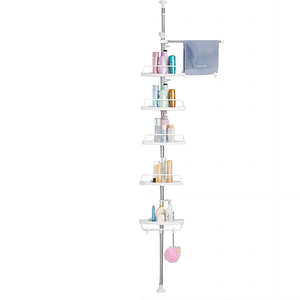 Étagère d'angle de <span class=keywords><strong>douche</strong></span> en acier inoxydable pour salle de bain, organisateur de rangement, support en plastique pour salle de bain - Product Image 1