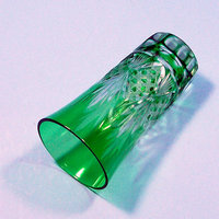 120 ml Style japonais couleur tubé verre mince gobelet jaune saké bière vert verres à liqueur avec coupe à la main neuf diamant conception