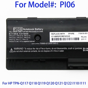 Chất lượng Pin máy tính xách tay <span class=keywords><strong>pi06</strong></span> cho <span class=keywords><strong>HP</strong></span> TPN-Q117 Q118 Q119 Q120 Q121 Q122 i110 i111 10.8V 47Wh Pin máy tính xách tay - Product Image 2