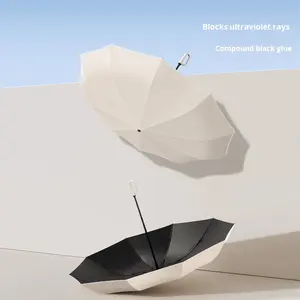 <span class=keywords><strong>Parapluie</strong></span> pliable de style professionnel avec anneau de sécurité inversé à ouverture manuelle, bande réfléchissante, protection solaire et imperméable - Product Image 2