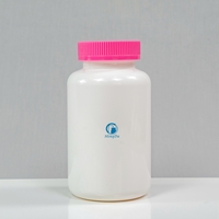 Bouteille ronde en HDPE de 225 ml, col de 38 mm, conteneur en plastique blanc personnalisé pour capsules de compléments alimentaires, poudre, emballage sûr et durable