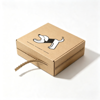 Boîte d'expédition en carton ondulé avec bande de déchirement Kraft, fermeture auto-adhésive, logo personnalisé, boîte à fermeture éclair pour emballage e-commerce