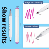 KHY vente en gros 80 couleurs double pointe étanche à base d'alcool Permanent Art croquis dessin double marqueur ensemble de stylos