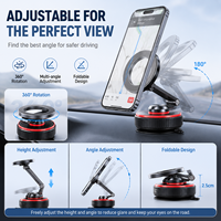 Support magnétique automatique pour téléphone de voiture LC, fixation à ventouse puissante pour tableau de bord, pare-brise, support de téléphone pour navigation GPS