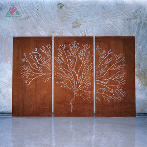 Divisorio e Schermo in Acciaio Corten Tagliato al Laser per Esterni, Pannelli Decorativi per Patio - Product Image 3