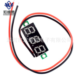 Voltmètre numérique DC Hongwei Micro 0,28 pouce, 2 fils, 2,5-30V, mesure de tension avec protection contre l'inversion de polarité - Product Image 3