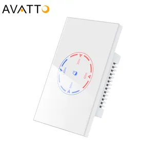 Avatto Tuya saklar Pintar Boiler 20A, Remote kontrol Panel kaca aplikasi Google rumah pintar Wifi