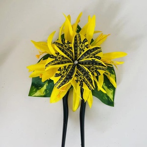 Plumeria mousse <span class=keywords><strong>fleur</strong></span> fourche à cheveux île <span class=keywords><strong>artificielle</strong></span> diadème hawaïen polynésien frangipanis hibiscuss accessoires pour cheveux à tige unique - Product Image 6