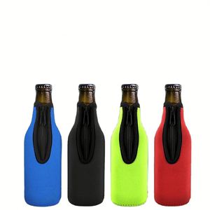 Funda Aislante de Neopreno para Botellas de Cerveza con Cierre de Cremallera, Mantiene la Cerveza Fría y las Manos Calientes, Base Cerrada Extra Gruesa - Product Image 3