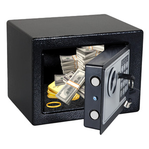 <span class=keywords><strong>Coffre</strong></span>-<span class=keywords><strong>fort</strong></span> électronique miniature 17E en gros avec clés pour la maison, le bureau, l'hôtel, la chambre d'hôtes, 225x170x170mm, boîte en acier - Product Image 3