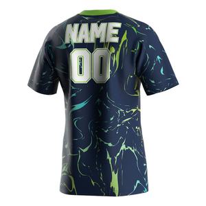 T-shirt de sport pour homme, col rond, Dry-Fit, sublimation, design Polonie, kaki, rugby - Product Image 4