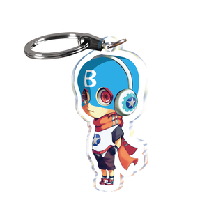 Glitzer-Acryl-Schlüsselanhänger mit individuellem UV-Offsetdruck, Hologramm-Anime-Schlüsselhalter, Weihnachtsgeschenke, Großhandel, Kawaii-Kühlschrankmagnete - Product Image 1