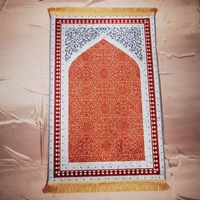 Tapis de prière musulman de style turc, Janamaz islamique, tapis de culte luxueux en polyester lavable pour la maison