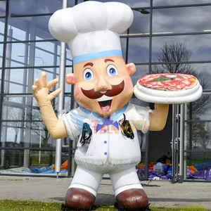Modèle <span class=keywords><strong>de</strong></span> chef gonflable tenant une pizza, mascotte <span class=keywords><strong>de</strong></span> personnage gonflable, publicité, chef cuisinier gonflable pour magasin d'alimentation - Product Image 4