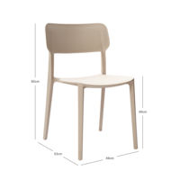 Chaise de salle à manger moderne DHF en PP, design sans accoudoirs avec siège en plastique pour la salle à manger à domicile