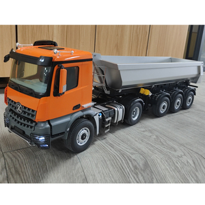 Camion semi-remorque RC en alliage Kabolite K5801 à l'échelle 1/14, 4x4, avec éclairage LED, simulation de levage, camion <span class=keywords><strong>tracteur</strong></span> RC RTR pour intérieur - Product Image 6