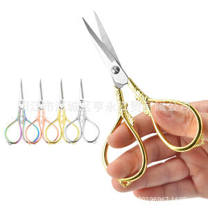 กรรไกรฟีนิกซ์ สแตนเลสสตีล กรรไกรงานฝีมือรูปตัววี สีทอง สีเงิน สีโรสโกลด์ สำหรับใช้ในบ้าน เครื่องมือทำมือ - Product Image 2