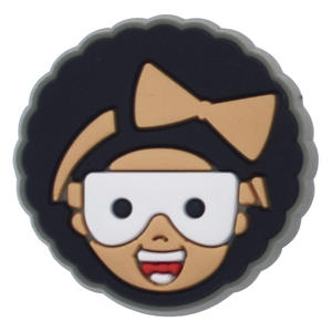 Vente en gros Ornements de sandale personnalisés Décoration de chaussures pour hommes Accessoires sabots noirs Charmes de chaussures noirs en caoutchouc PVC souple pour sabots - Product Image 4