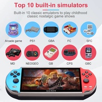 X12 PLUS Mini rétro 7.1 pouces écran HD Console de jeu portable jeux classiques intégrés portables PS1 pour lecteur vidéo GBA FC Wi-Fi