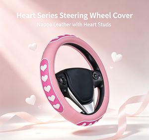 Funda <span class=keywords><strong>de</strong></span> Volante <span class=keywords><strong>de</strong></span> Cuero Nappa Rosa <span class=keywords><strong>para</strong></span> <span class=keywords><strong>Mujer</strong></span> MELCO, con Tachuelas <span class=keywords><strong>de</strong></span> Masaje en Forma <span class=keywords><strong>de</strong></span> Corazón 3D, Ajuste Universal - Product Image 1