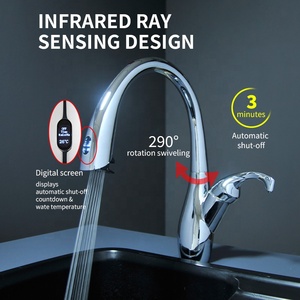 Smart Induction Sink Water Tap Sus304 Brushed Nickel Aerator Spray Pull Out Brushed Sensor Touch Less Kitchen Faucet - Product Image 3