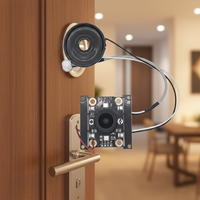 Module de caméra de porte ultra-plat de 13,5 mm de hauteur avec vision nocturne infrarouge et audio bidirectionnel, module de sonnette vidéo 1MP