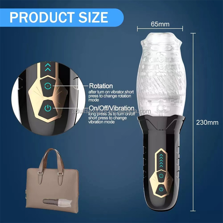 Genuine 3000 Sex Toy Male Masturbator Electric Male Rose 360 Automatic  Rotating Vibrating Masturbation Sleeve
