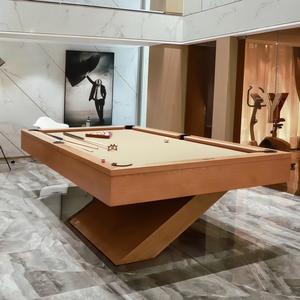 โต๊ะพูลหนังแท้สีดำสไตล์อเมริกัน สำหรับเล่นแปดลูกและเก้าลูก ใช้ในบ้าน คุณภาพมาตรฐาน ผลิตในจีน - Product Image 2