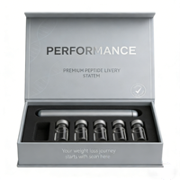 Boîte à flacons de peptides en papier kraft de haute qualité, emballage cadeau magnétique pour flacons de 3 ml et 10 ml
