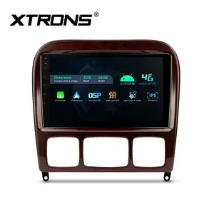 XTRONS 9 Inci Android 12 Octa Core Auto Radio Mobil Pemutar Android untuk Mercedes-benz W220 S320 S350 4G Apple Car Play