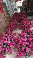 Haute qualité mariage arc toile de fond bougainvillier fleur artificielle rangée suspendu Floral événement fête décor fenêtre affichage