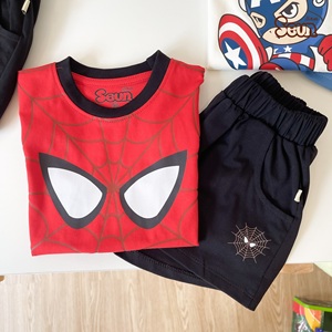 Ensemble de pyjama super-héros Spider-Man pour garçons, personnalisable OEM ODM, respirant, doux, de qualité supérieure, fabricant et fournisseur au Vietnam - Product Image 2