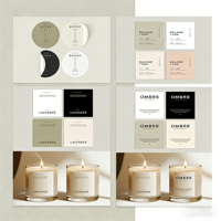 Étiquettes personnalisées écologiques durables et minimalistes pour bouteilles d'aromathérapie - Autocollantes imperméables pour diffuseurs à bâtonnets et huiles essentielles