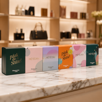 Coffret Cadeau Personnalisé en Carton Gaufré 350 g/m² avec Couvercle à Rabat, Couleurs Crème Multi-Mat, Présentoir Rigide pour Maquillage, MOQ 500 pièces