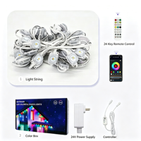 Éclairage de Noël, lumières LED imperméables pour les avant-toits, lumières extérieures intelligentes RGBIC permanentes