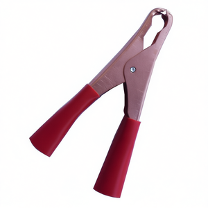 คลิปหนีบสายไฟขนาดกลาง สีแดง พร้อมขาโลหะและด้ามจับยาง - Product Image 2