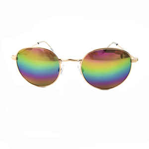 दर्पण ऐक्रेलिक लेंस के साथ कस्टम सोने की धातु फ्रेम धूप का चश्मा, दर्पण ऐक्रेलिक लेंस पायलट राष्ट्रीय ध्वज डिजाइन प्रचार - Product Image 3